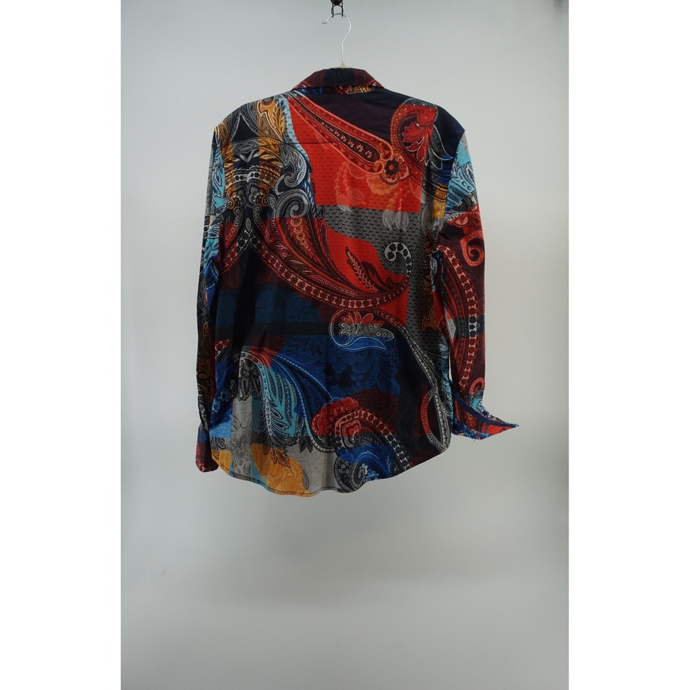 Robert Graham Art Deco Button Down Shirt Paisley Patchwork eclectic Luxury Large - Picture 7 of 8